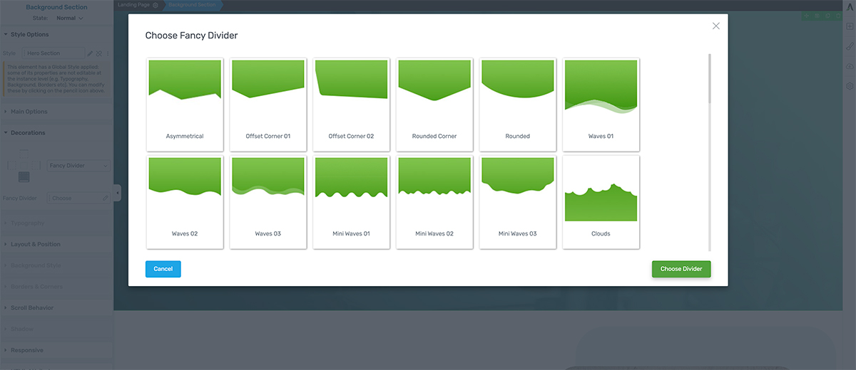 Thrive Architect Dividers