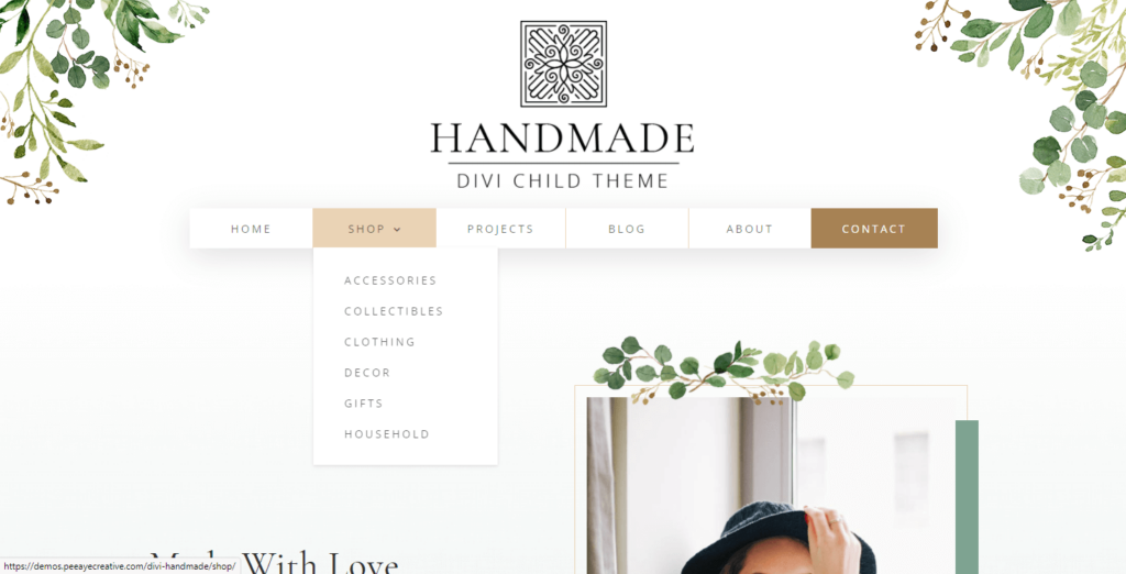 Divi Handmade child theme demo

