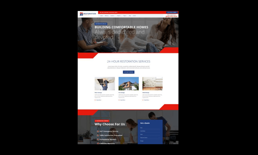 Restoration Divi child theme demo
