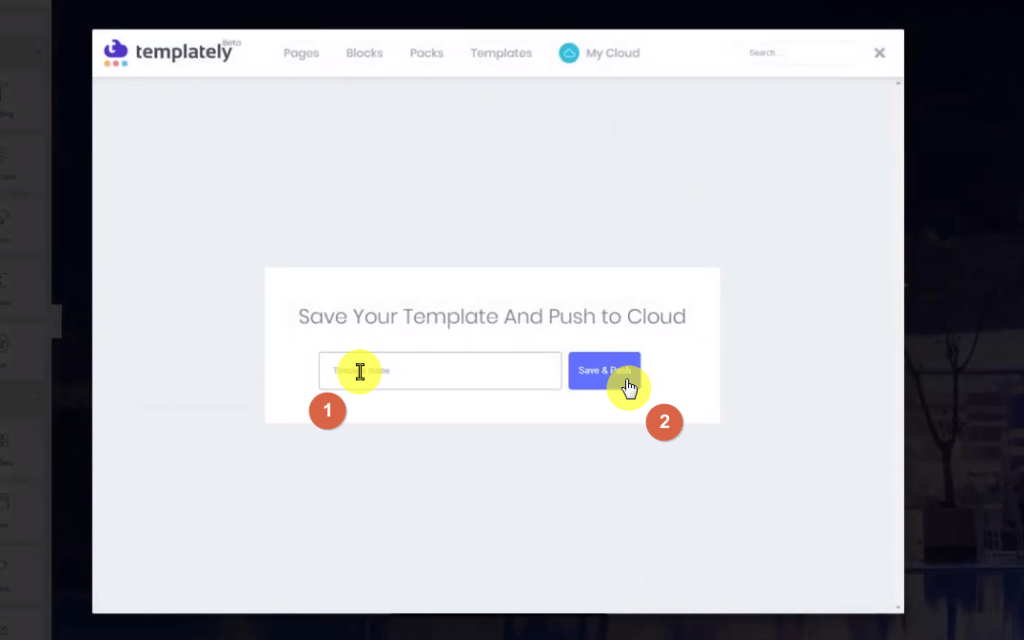 How to save and push a template
