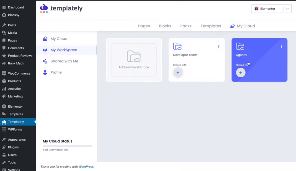 Feature: Cloud Workspace
