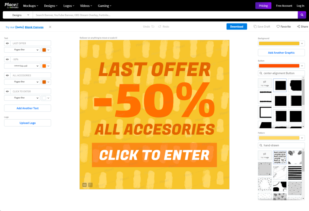 Sales banner creator from Envato
