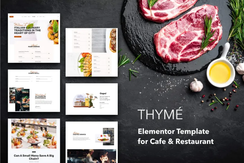 Thyme - Cafe & Restaurant Elementor Template Kit