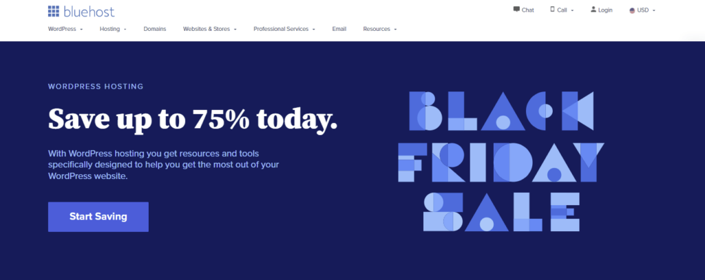 Bluehost - Save up to 75% today
