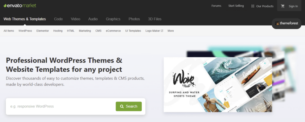 Professional WordPress Themes & Website Templates for any project - Envato Market