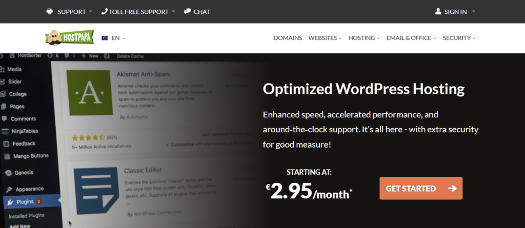 HostPapa - Optimized WordPress hosting
