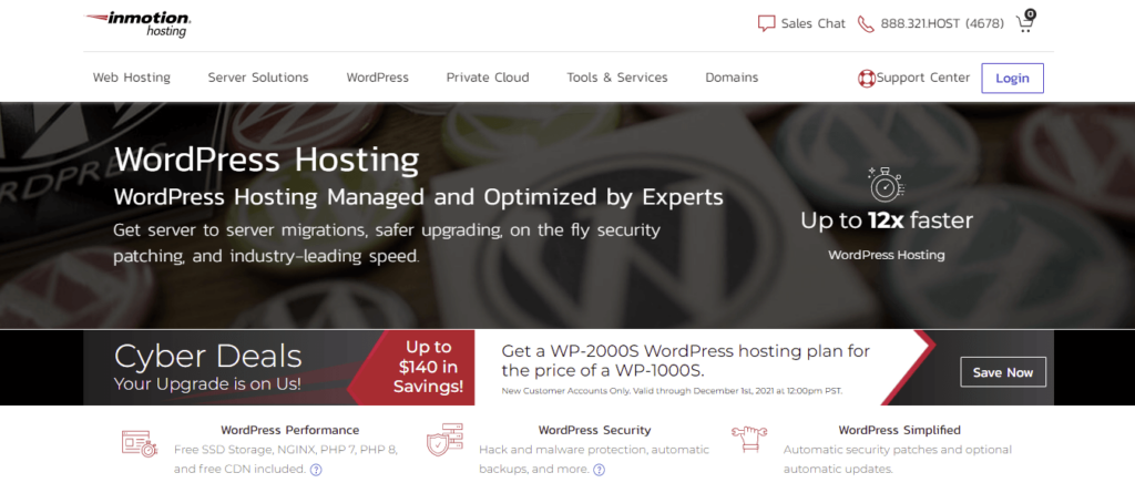 InMotion Hosting - WordPress hosting managed and optimized by experts