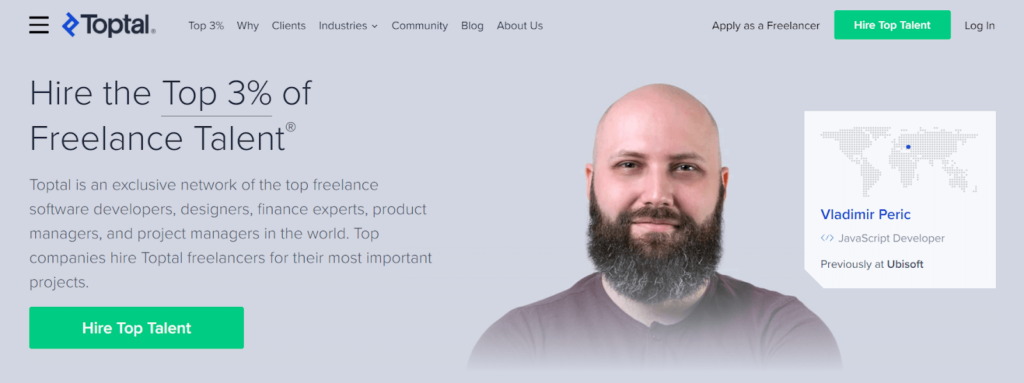 Hire the top 3% of freelance talent with Toptal