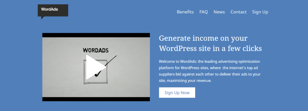 Generate income on your WordPress site in a few clicks - WordAds