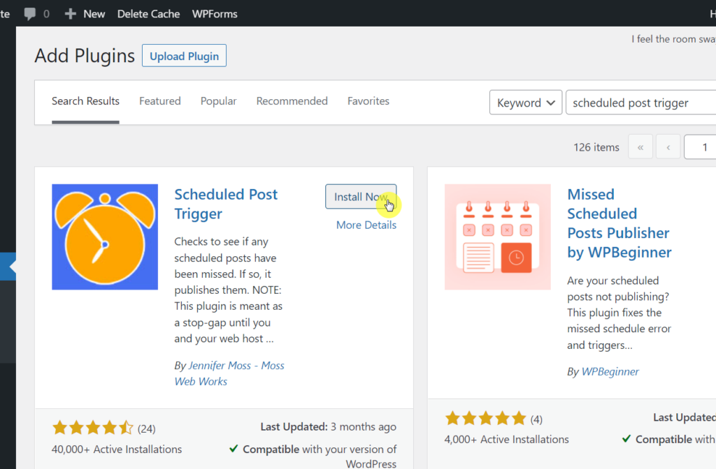 Download and activate the scheduled post trigger plugin