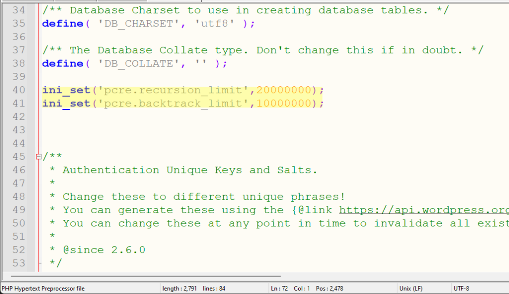 Paste the code to increase the PHP text processing ability