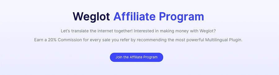 Weglot Affiliate Program