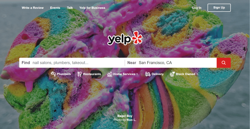 Find business right inside Yelp