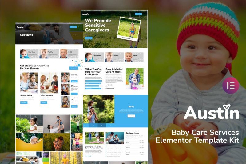 Austin - Baby Care Services Elementor Template Kit