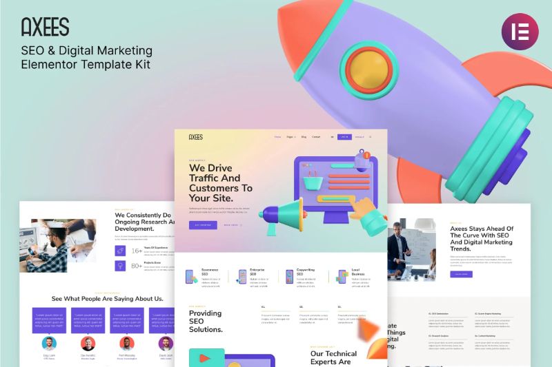 Axees - SEO Digital Marketing Elementor Template Kit