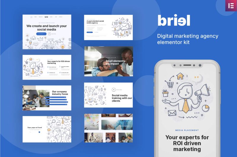 Briel - Digital Marketing Agency Elementor Template Kit