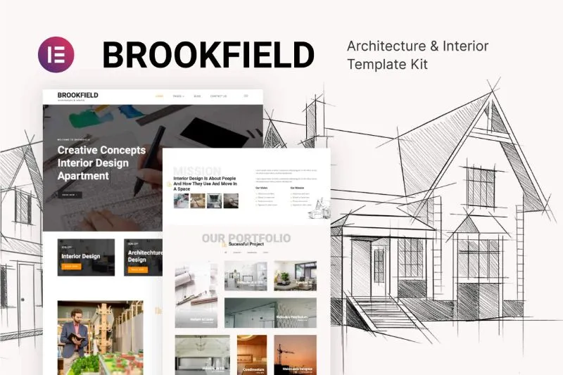 Brookfield - Architecture Interior Design Elementor Template Kit