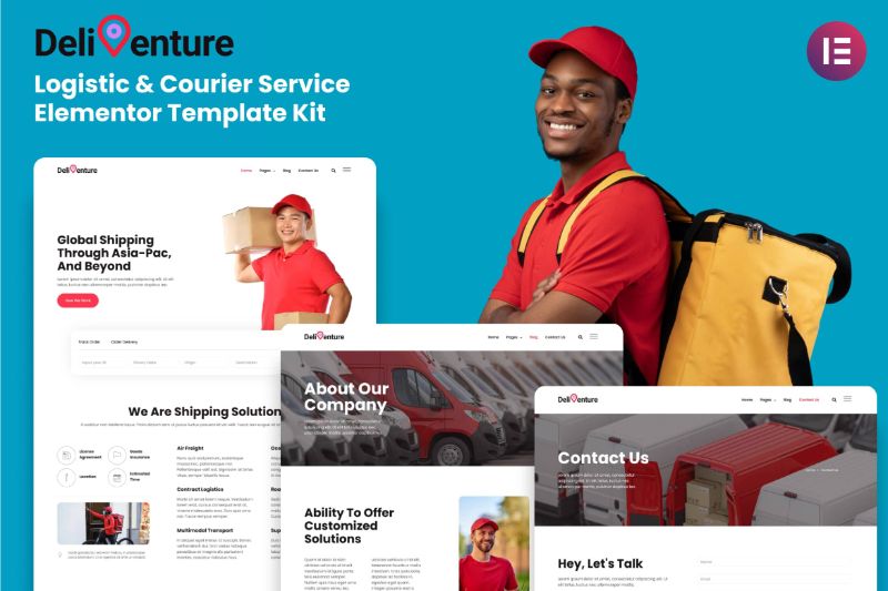 Deliventure - Logistic Courier Service Elementor Template Kit