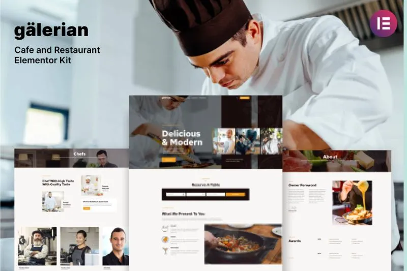 Galerian - Cafe and Restaurant Elementor Template Kit