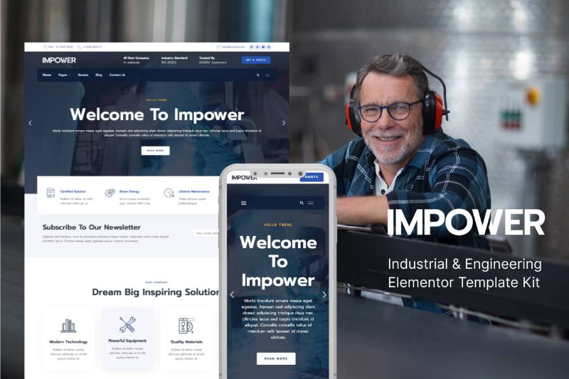 Impower - Engineering and Industrial Elementor Template Kit