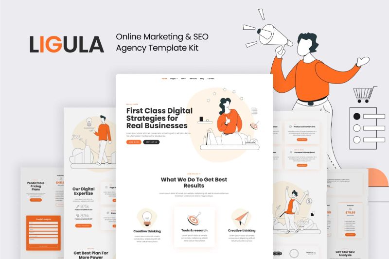Ligula - Online Marketing SEO Agency Elementor Template Kit