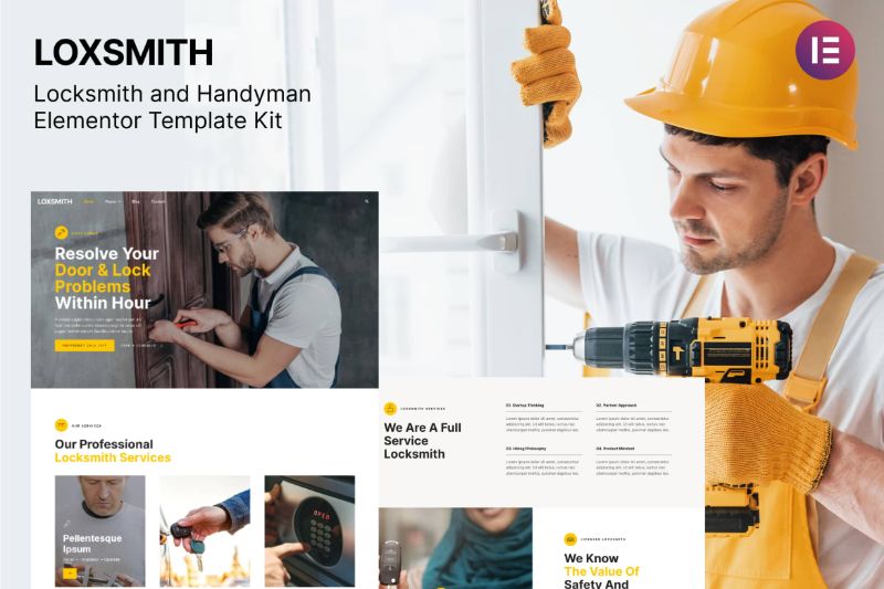 Loxsmith - Key Locksmith Services Elementor Template Kit