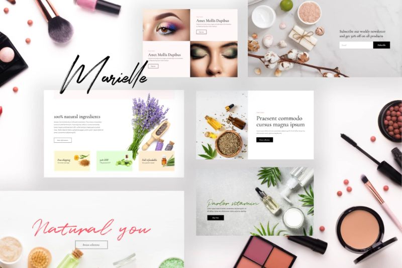 Marielle - Cosmetics and Beauty Shop Elementor Template Kit