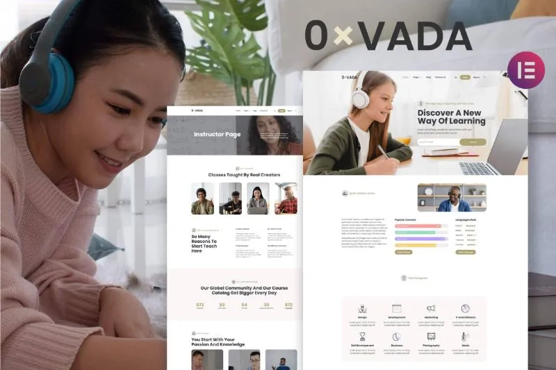 Oxvada - Online Learning & Courses Elementor Template Kit