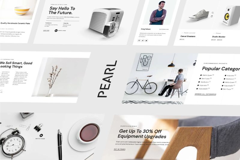 Pearl - Modern Simple WooCommerce Store Elementor Template Kit