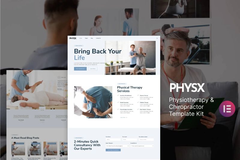 Physx - Physiotherapy & Chiropractor Elementor Template Kit