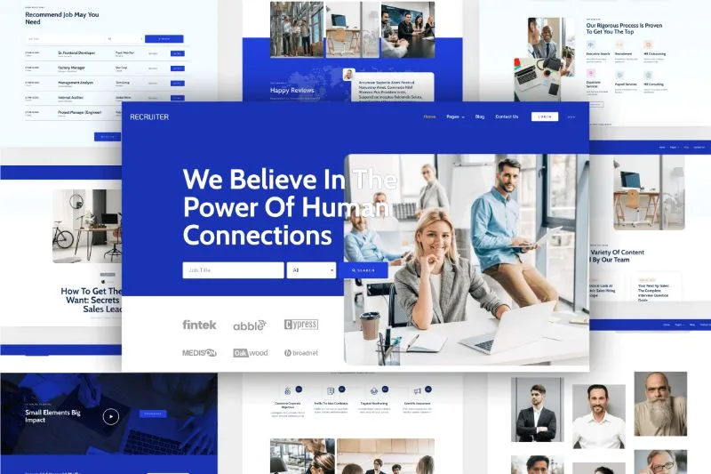 Recruiter - Human Resource Recruitment Agency Elementor Template Kit