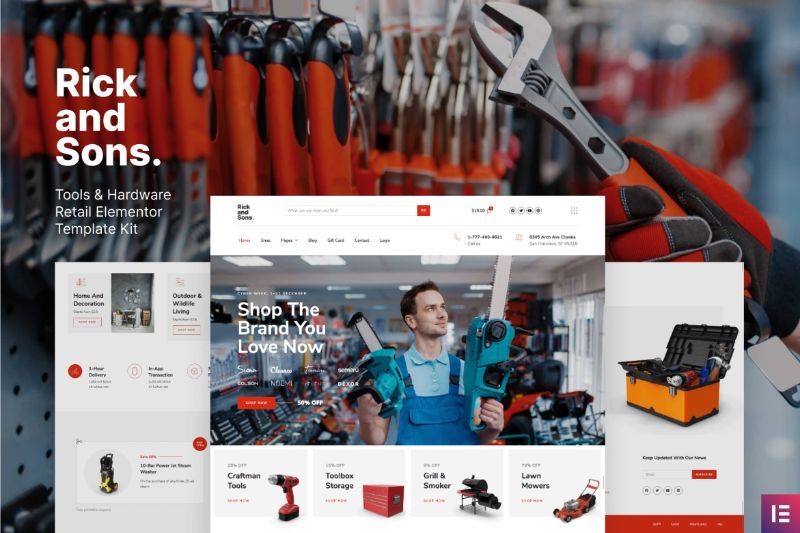 Rick and Sons - Clean and Complete Elementor Template Kit