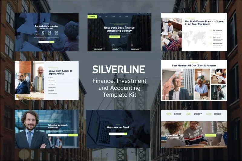 Silverline - Finance Investment Elementor Template Kit