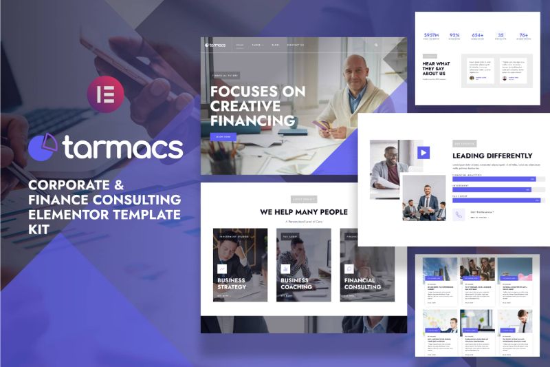 Tarmacs - Corporate & Finance Consulting Elementor Template Kit