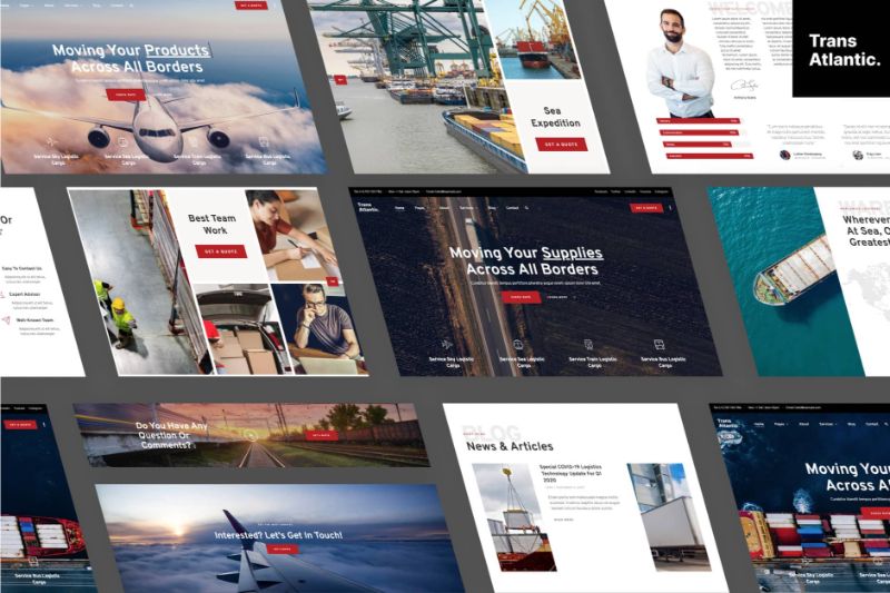 Trans Atlantic - Transportation and Logistics Elementor Template Kit