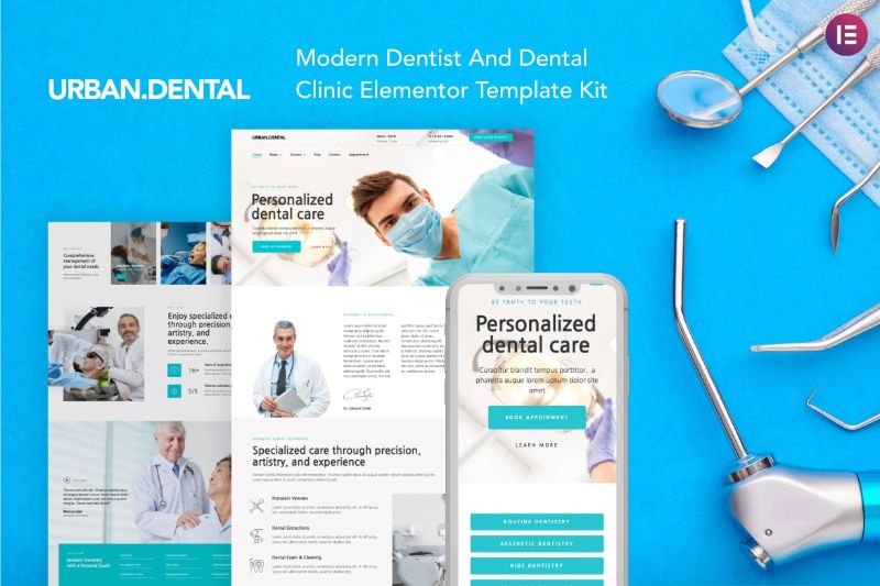 UrbanDental - Dentist Dental Clinic Elementor Template Kit
