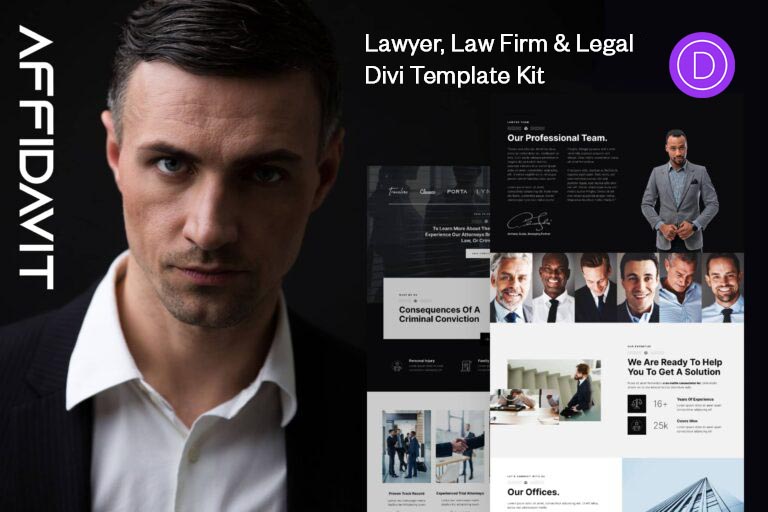 Affidavit- Lawyer Law Firm Divi Template Kit