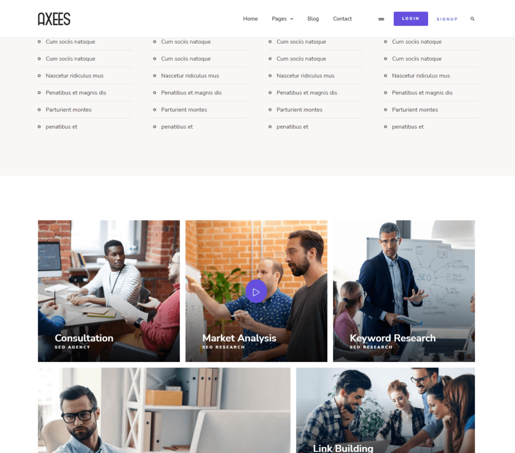 Case study page of Axees Elementor template kit