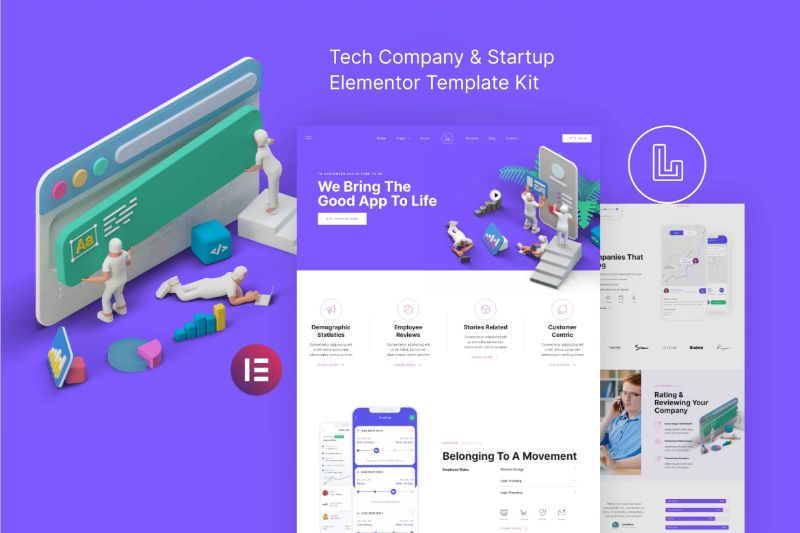 Landon - Tech Company & Startup Elementor Template Kit