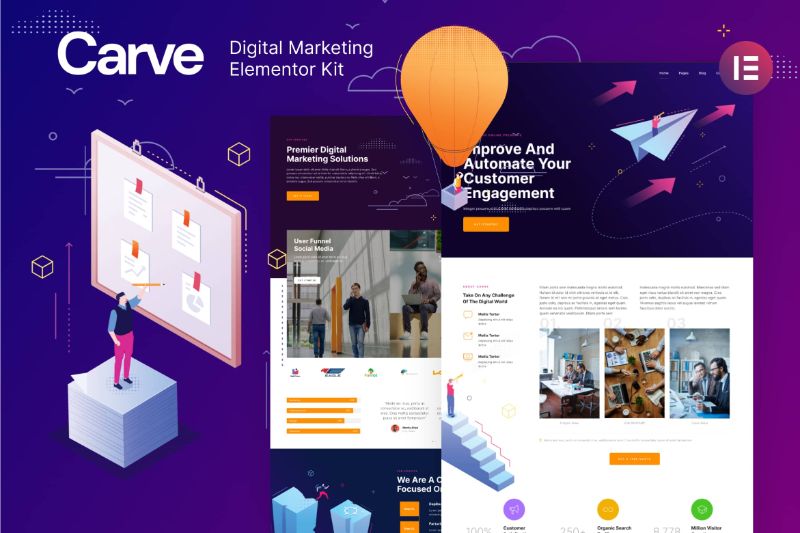 Carve - SEO & Digital Marketing Elementor Template Kit