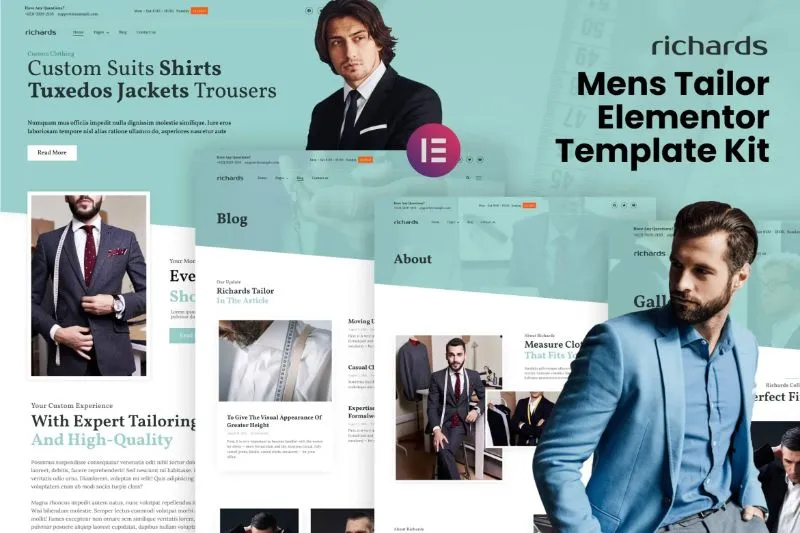 Richards - Mens Tailor Elementor Template Kit