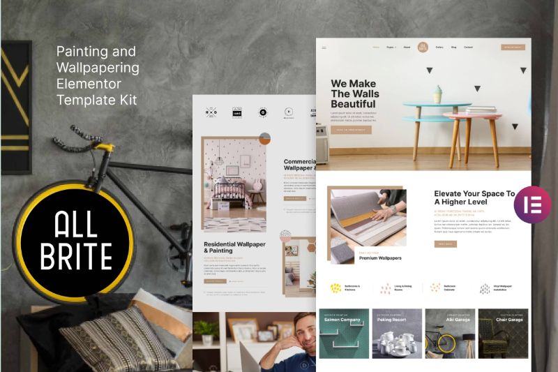 Allbrite - Painting Wallpapering Elementor Template Kit