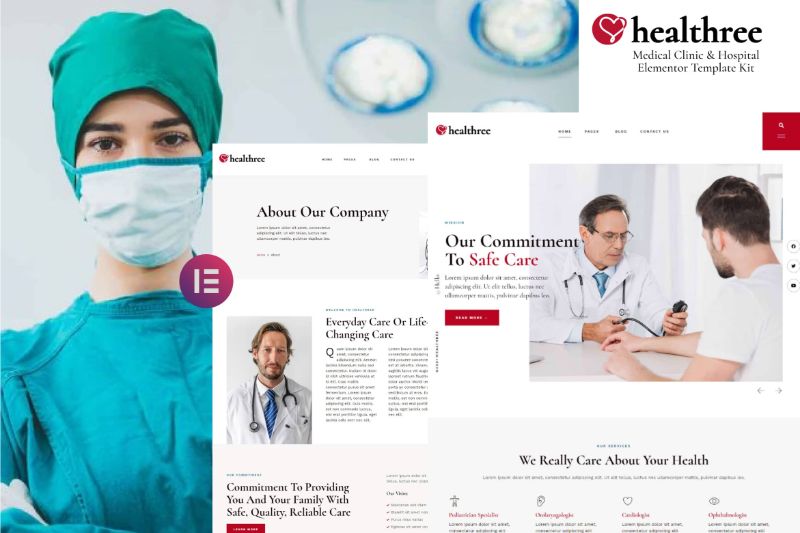 Healthree - Medical Clinic Hospital Elementor Template Kit