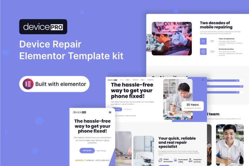 Devicepro - Device Repair Elementor Template Kit