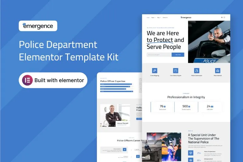 Emergence - Police Department Elementor Template Kit