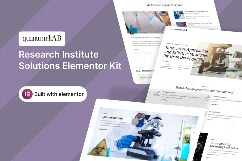 Quantumab - Research Institute Elementor Template Kit