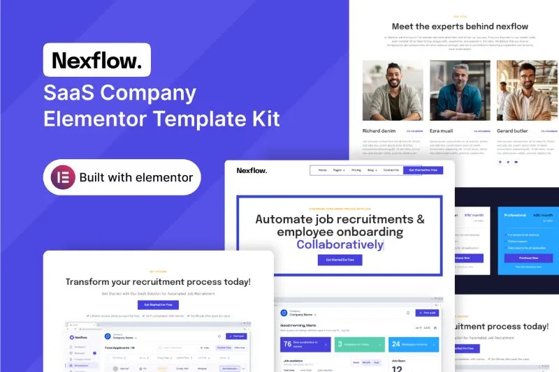 Nexflow - SaaS Company Elementor Template Kit