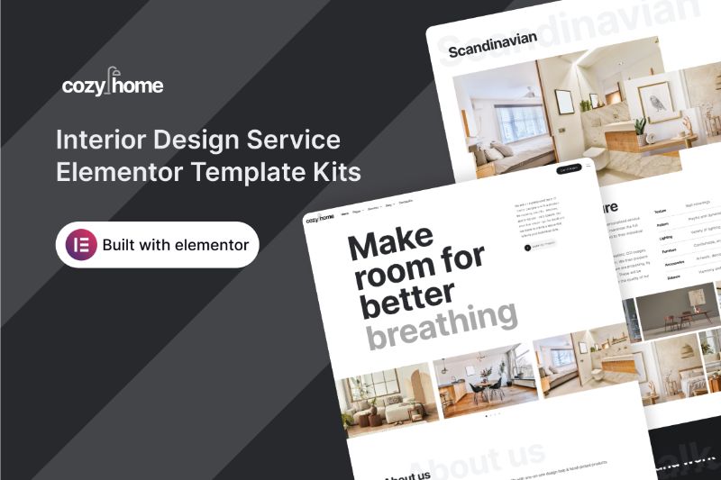 Cozyhome - Interior Design Service Elementor Template Kit