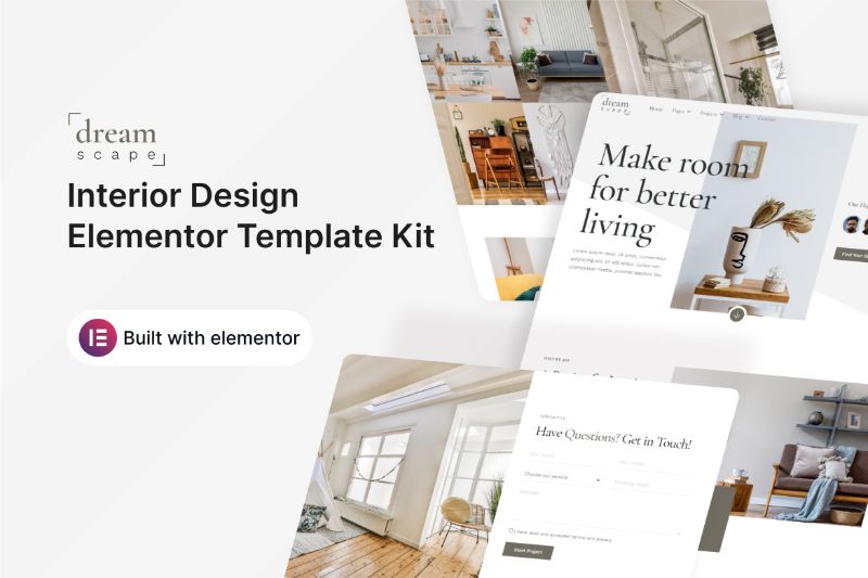 Dreamscape - Interior Design Elementor Template Kit