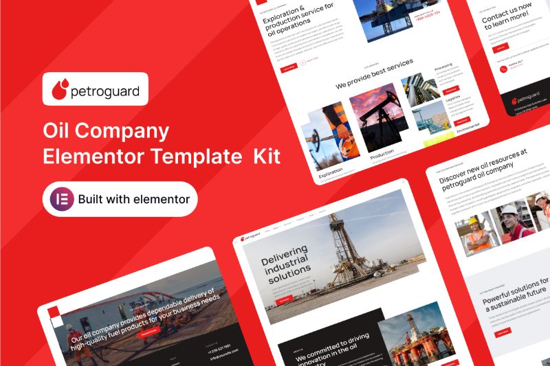 Petroguard - Oil Company Elementor Template Kit